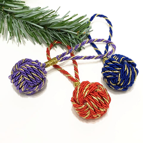 Metallic Monkey Fist Christmas Ornament Wholesale