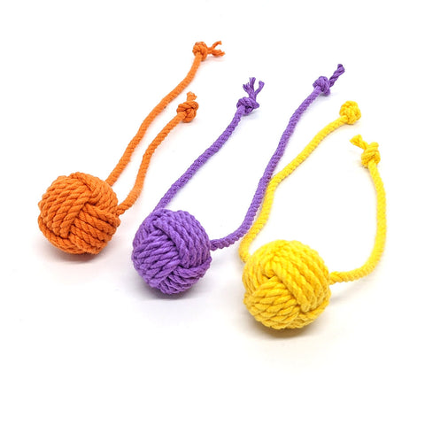 Monkey Fist Rope Cat Toy 18 Color Choices