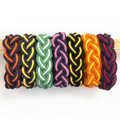 Striped Sailor Bracelet, Custom Colors - Choose Your Own Wholesale - Mystic Knotwork nautical knot