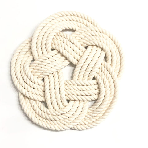 Woven Trivet Natural White - Large