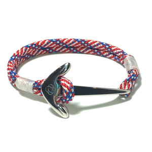 STAINLESS STEEL Anchor Bracelet hand whipped 15 bracelet color options