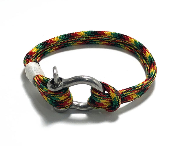 Paracord Shackle Bracelet, 14 Nautical Colors Wholesale