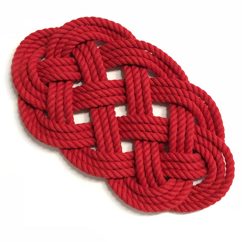 Woven Ocean Plait Trivet Red