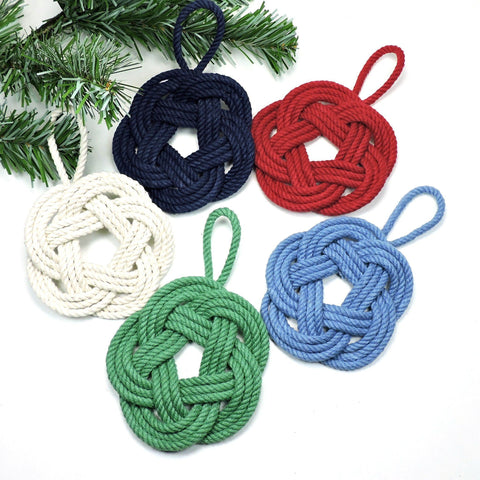 Sailor Knot Christmas Ornament, solid color Wholesale - Mystic Knotwork nautical knot