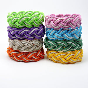 Striped Sailor Bracelet, Mostly Color w/ White Stripe Wholesale - Mystic Knotwork nautical knot